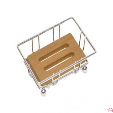 PORTE SAVON STRUCTURE METAL BASE EN BAMBOU